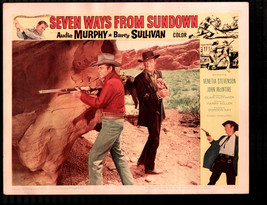 Seven Ways From Sundown 11&quot;x14&quot; Lobby Card #7 Audie Murphy Western - £44.88 GBP