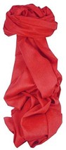 Fine Cashmere Stole Karakoram Birds-Eye Weave Ruby by Pashmina &amp; Silk - £90.91 GBP