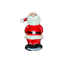 Vintage Santa Plastic Mold Figurine 2&quot; Whistling Hands Behind Back Chris... - £13.08 GBP