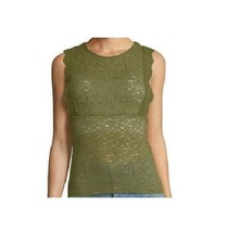 FREE PEOPLE Womens Top Sure Thing Slim Sleeveless Army Green Size XS OB646302 - £28.89 GBP