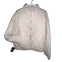 SANCTUARY QUILTED FULL ZIP JACKET COAT WOMEN SIZE 2X MOCK NECK POCKETS B... - $36.00