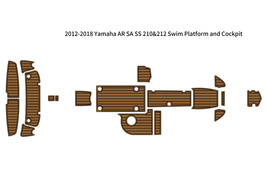 2012-2018 Yamaha AR/SA/SS 210&amp;212 Swim Platform Cockpit Boat EVA Teak Floor Pad - £628.29 GBP