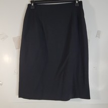 Womans Jones New York Black Worsted Wool Zip Back Skirt Lined Size 8 - $18.55