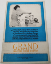 Grand Electric Home Ironer Manual 1925 Photographs Usage - £15.11 GBP