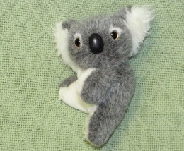 Mini Plush Koala Bear Cub 5.5&quot; Stuffed Animal Grey White Furry Ears Australian - £6.19 GBP