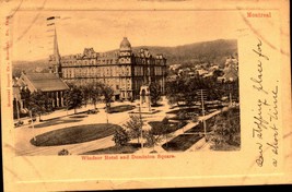 Vintage Postcard 1907 Windsor Hotel And Dominion Square Montreal Canada-bk41 - £7.00 GBP