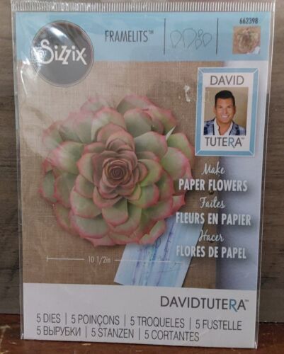 Primary image for Sizzix David Tutera Floral Stamp Die Set Framelits 5 Dies 662398 New