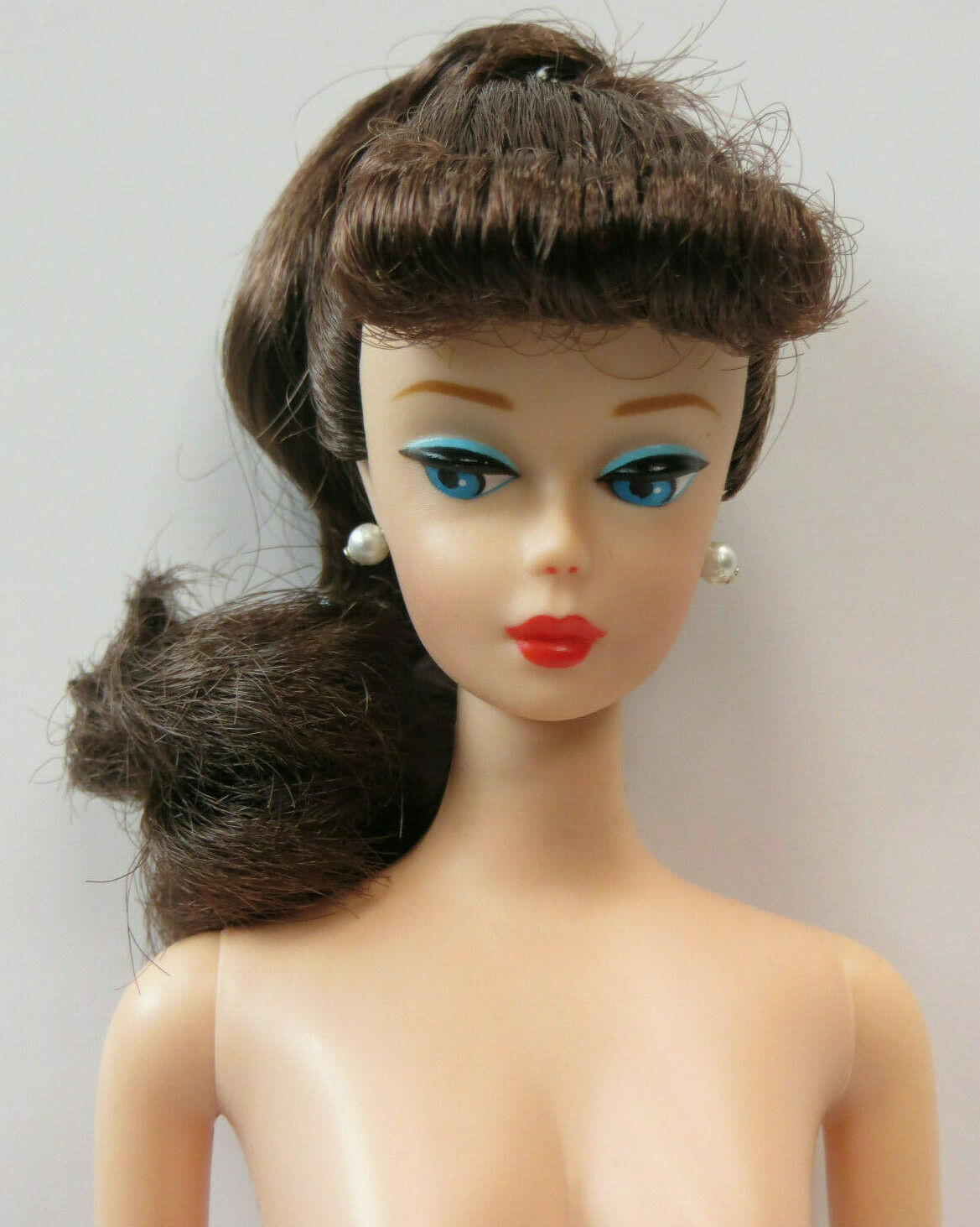 1959 Reproduction Brunette Ponytail Barbie Doll Deboxed Solo in Spotlight 4 Ooak - $23.00