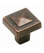 Amerock Rustic Bronze Square Cabinet Knob HW-RBZFK - $10.96 CAD