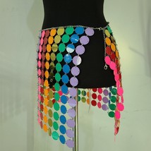 Colorful sequins skirt body chain for women stitching adjustable evening club nightclub thumb200