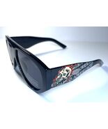 NEW ED HARDY Rhinestone Black Skull Head Los Angeles Authentic Sunglasse... - $45.99
