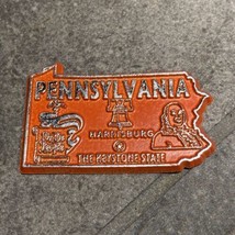 Pennsylvania State Shape Souvenir Refrigerator Magnet Rubber New - $2.92