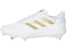 adidas Men&#39;s Adizero Afterburner 8 Baseball Shoe, White/Gold Metallic/Wh... - £58.73 GBP