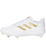 adidas Men&#39;s Adizero Afterburner 8 Baseball Shoe, White/Gold Metallic/Wh... - £59.86 GBP