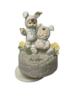 Vintage Brinn&#39;s Pittsburgh Wind Up Musical Easter Bunny Figurine Music B... - €25,86 EUR