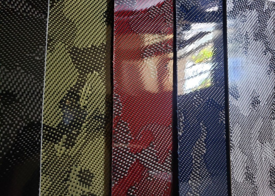 18&quot;x66&quot;x1/8&quot; Camouflage Carbon Fiber Fiberglass Sheet Panel Glossy One Side - $403.92+