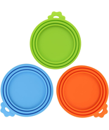 3 Pack Pet Food Can Covers Universal Can Lids Safe/Silicone Dog&amp;Cat Food... - $14.97 CAD