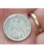 OLD GoS 1882 25 CENTAVOS SILVER GUANAJUATO COIN MEXICAN LIBERTAD SECOND ... - £86.32 GBP