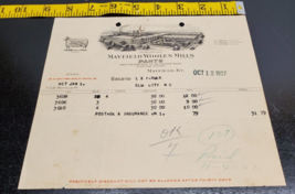 Oct 12, 1927 Mayfield Woolen Mills Pants Invoice - Sheep-Factory - $25.75