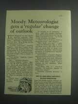 1953 Kellogg's All-Bran Cereal Ad - Moody Meteorologist gets a regular change  - £14.55 GBP