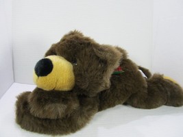 VTG Just Friends FLOPPY Brown Bear Plaid Red Bow Tie Plush Stuffed Animal 16&quot; - £13.27 GBP