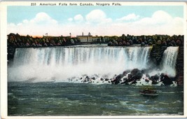 American Falls form Canada Niagara Falls New York Postcard - £4.12 GBP