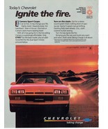1982 Chevrolet Camaro Print Ad Automobile car 8.5&quot; x 11&quot; - €17,24 EUR