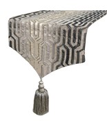 Grey Pinnacle - Grey Jacquard Decorative Table Runner - £45.10 GBP+