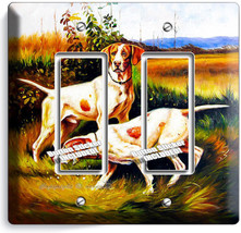 Hunting Hound Dogs Double Gfci Light Switch Plate Covers Room Hunter Cabin Decor - £8.71 GBP