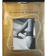 Victoria&#39;s Secret Glamour Sheers Lace Top Thigh High Hose Deep Navy Blue... - $640.94 MXN