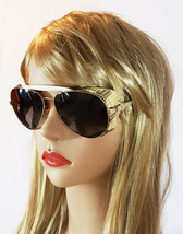 GOLD And WOOD Sunglasses Cape Horn Extreme Unisex 61-16-135 Lizard Skin Gold - £906.14 GBP