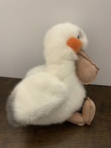 9&quot; Vintage 1987 Gund Scoop Pelican White Bird Stuffed Animal Plush Toy - £10.38 GBP