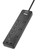 APC Surge Protector, Black Power Strip PH8, 2160 Joules, Flat Plug, 8 Outlet Pow - £33.91 GBP