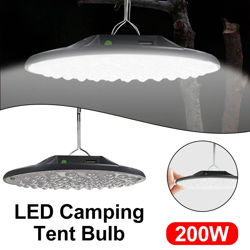 LED Emergency Night Market Light 6500K White Light Waterproof Camping Bulb Lamp - £16.84 GBP