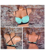 PINK Victorias Secret Size 34C  Womens Mint Green Lace &amp; Pink Date Push ... - £26.60 GBP