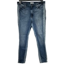 good american good waist jeans Two Tone side Leg stripe Stretch size 12/31 - £23.79 GBP