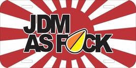 Jdm As Fck Old School Japan Flag Rising Sun Novelty Aluminum Metal License Plate - £10.36 GBP+