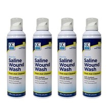 4 X Sterile Saline Wound Wash, 7.4 oz (Pack of 4) by Quality Choice NEW - £25.16 GBP