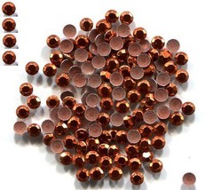 RHINESTUDS Faceted Metal 3mm Hot Fix  ORANGE    2 Gross  288 Pieces - $5.79