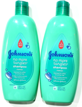2 Johnson&#39;s No More Tears Tangles Shampoo Cleanses For Softer Smoother Hair - £27.32 GBP