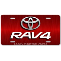 Toyota Rav 4 Inspired Art White on Red FLAT Aluminum Novelty License Tag Plate - £14.38 GBP