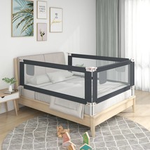 Toddler Safety Bed Rail Dark Grey 90x25 cm Fabric - $37.53