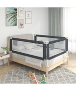Toddler Safety Bed Rail Dark Grey 90x25 cm Fabric - £29.52 GBP