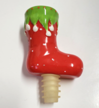 Christmas Stocking Jester  Bottle Stopper Topper Party - $9.99