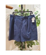 Dockers Women Solid Blue 100% Cotton Straight Fit Bermuda Short Size 16 - $38.03 CAD