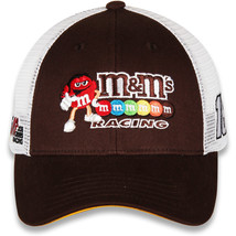 OLD VTG Kyle Busch #18 M&amp;Ms NASCAR Racing Brown and White mesh Trucker&#39;s ball ca - £15.67 GBP