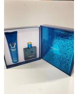 Versace Eros 2PCS in set For Men 3oz spray + 5oz BIG Size Shower Gel - NIB - £62.94 GBP