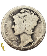 1921 Silver Mercury Dime 10C (About Good, AG Condition) - $688.42 MXN