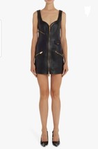 *VERSACE* Runway Leather Zipper Runway SS24 Biker Motorcycle Mini Dress ... - £3,158.40 GBP