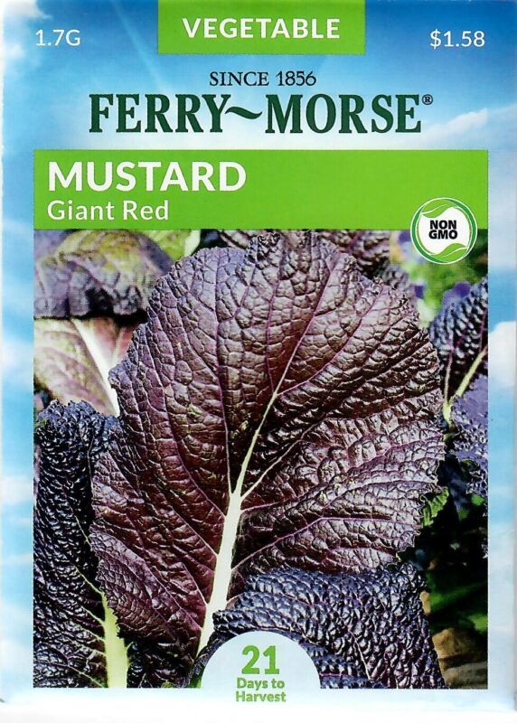 Best Mustard Giant Red Vegetable Seeds Ferry Morse 12/22 - $8.42